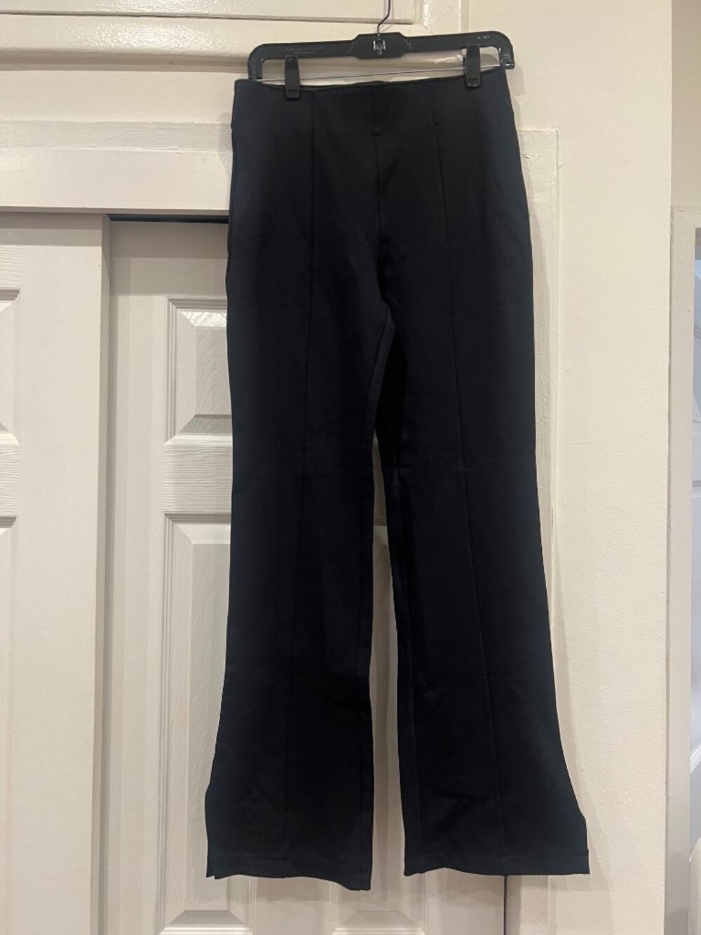 Abercrombie & Fitch black split hem flare leggings
